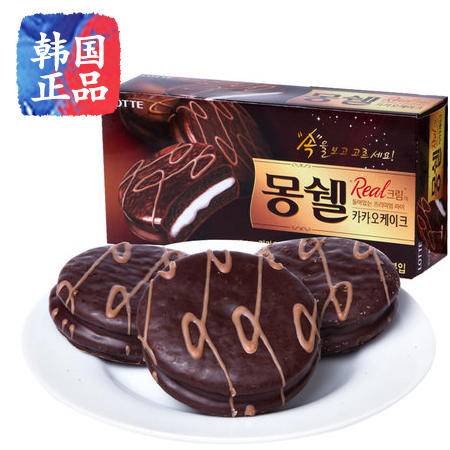 韓國進口零食品 可可蒙西派夢雪巧克力蛋糕派糕點點心192g圖片大全 郵樂官方網站